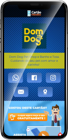 Dom Dog Cartões que Falam | Cartão de Visita Digital