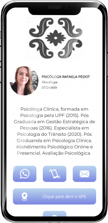 Rafaela Pedot Cartão Interativo | Cartao de Visita Digital