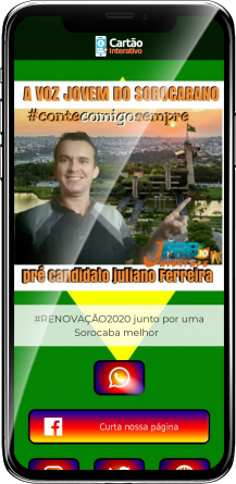 Pré Candidato Juliano Ferreira Cartão de Visita Digital | Cartões que Falam