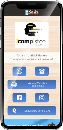 iComp Shop Cartões que Falam | Cartão de Visita Digital