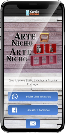 Arte Nicho Cartão de Visita Digital | Cartões que Falam