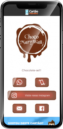 Choco Mary Wall Cartões que Falam | Cartão de Visita Digital