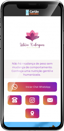 Letícia de Oliveira Rodrigues Cartão de Visita Digital | Cartões que Falam