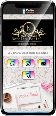 Natalia Cartão de Visita Digital | Cartões que Falam